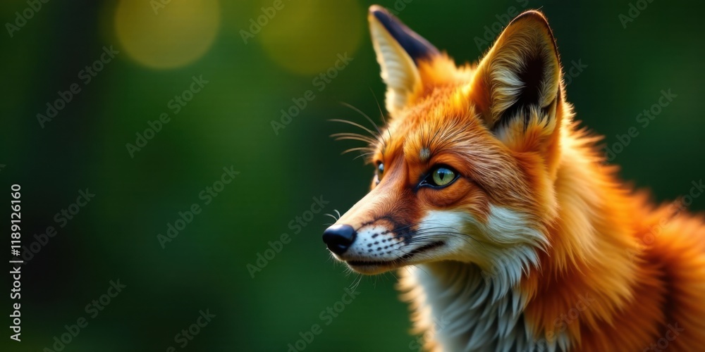 Fototapeta premium Red Fox in the Forest, a Majestic Creature of the Wild