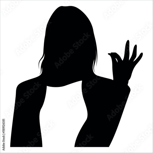 Businesswoman Avatar Profile silhouette vector illustration