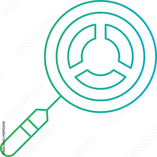 Search Chart icon single vector illustration
