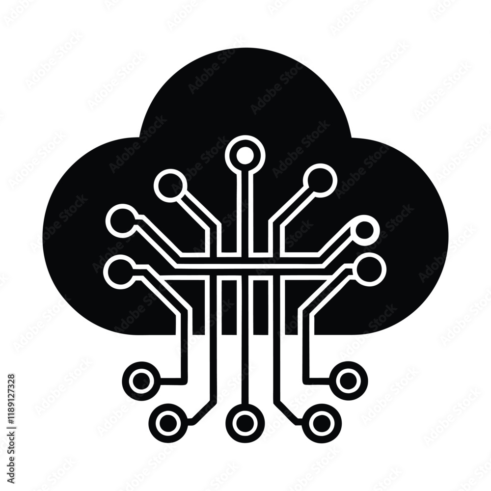 illustration of a cloud  computing concept