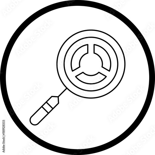 Search Chart icon single vector illustration