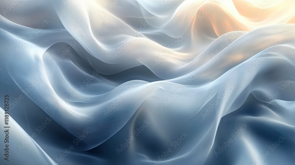 Obraz premium Abstract Background - Flowing Fabric with Light and Shadow