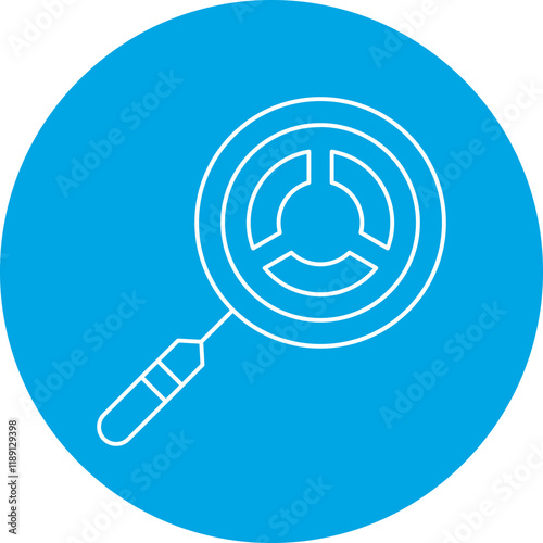 Search Chart icon single vector illustration