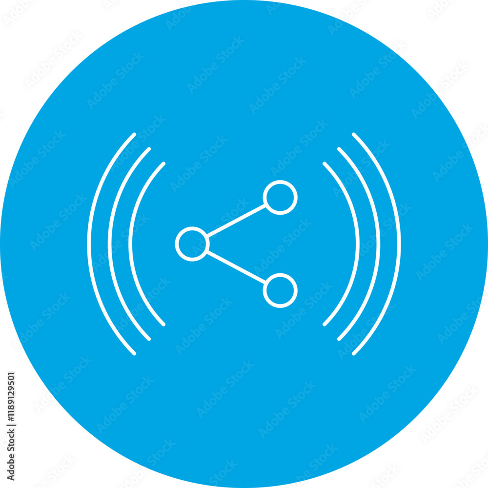 Shared Signals icon single vector illustration Shared Signals icon single vector illustration