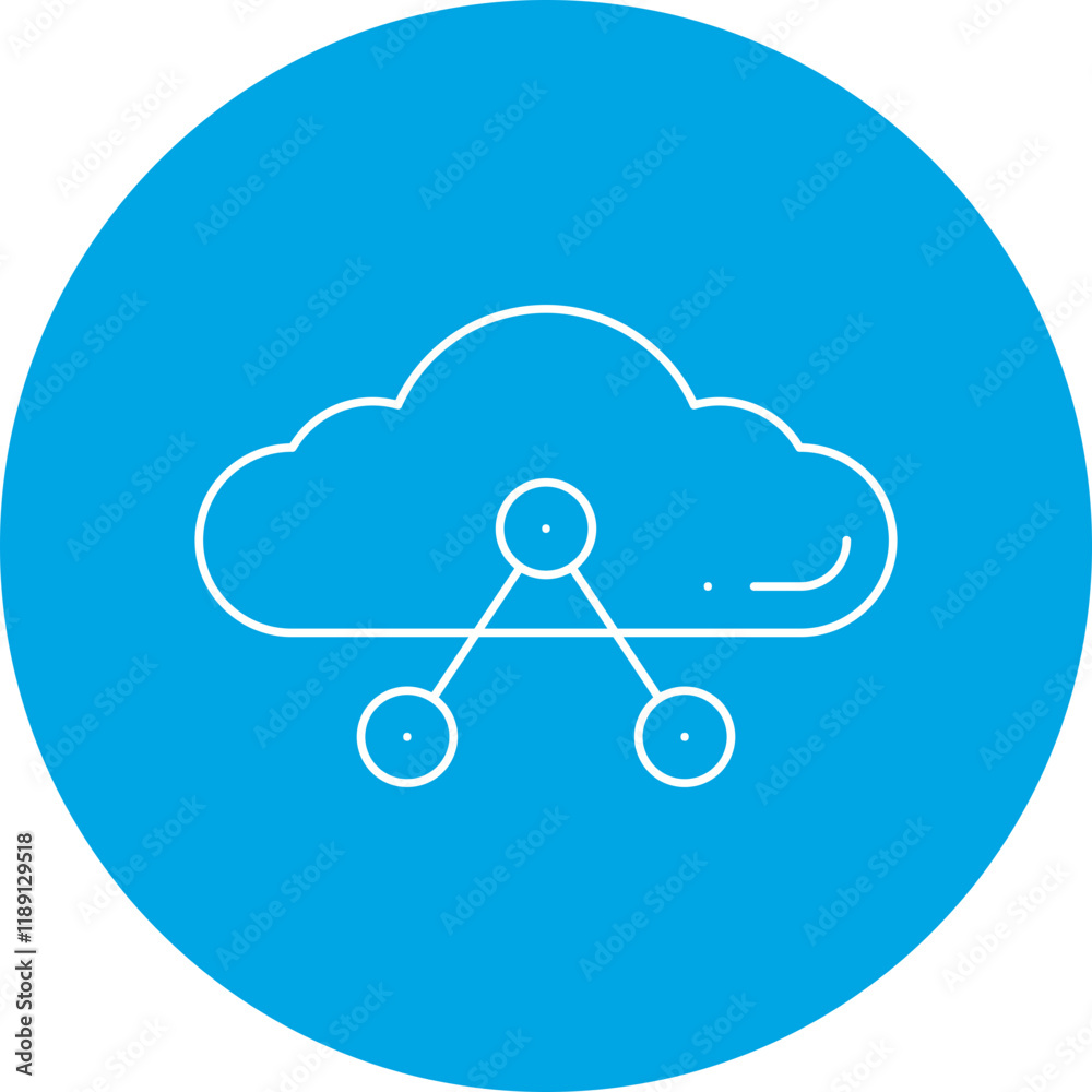 Shared Cloud icon single vector illustration Shared Cloud icon single vector illustration