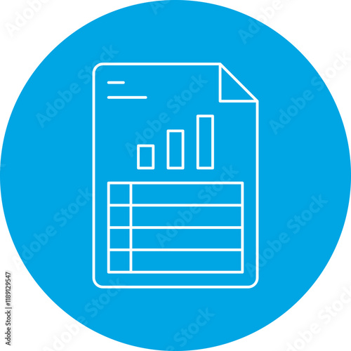 Stats Document icon single vector illustration