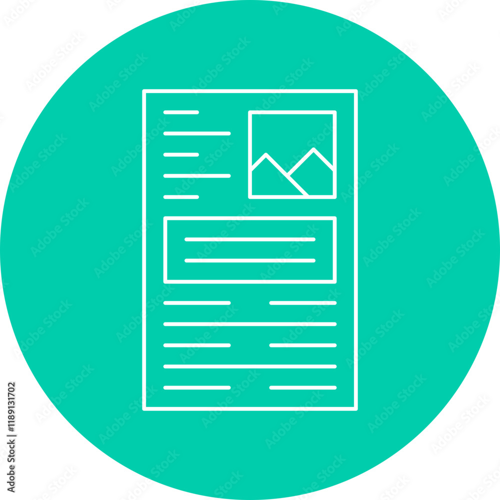 Images and Text on Page icon single vector illustration Images and Text on Page icon single vector illustration