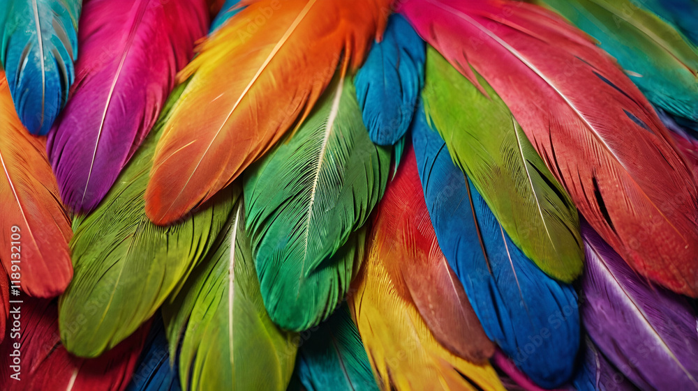 Obraz premium colorful feathers background
