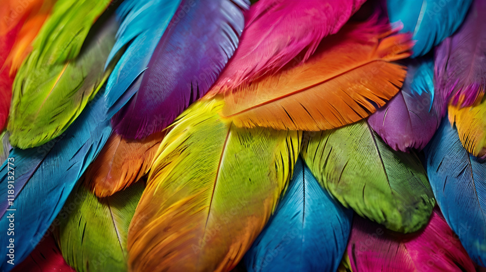 Fototapeta premium colorful parrot feathers