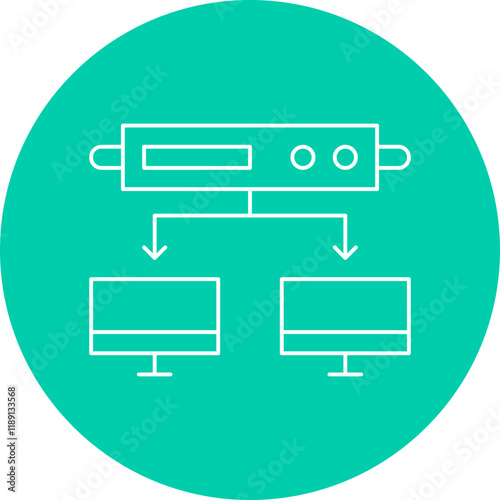 Server Connections icon single vector illustration