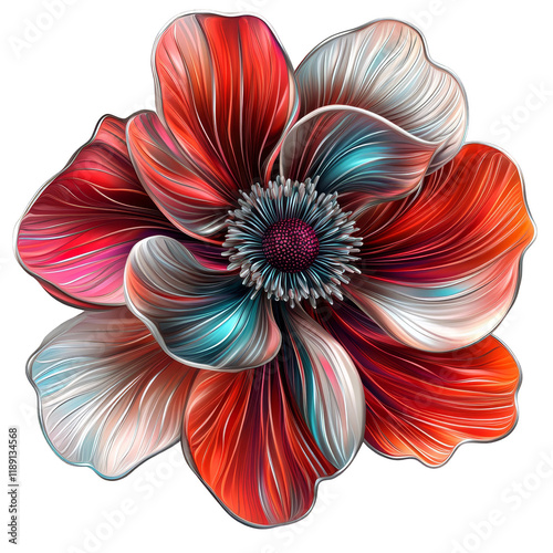 Vibrant flower art garden digital illustration nature close-up colorful beauty and design