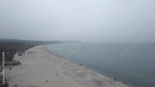 Autumn Aerial View of Scenic Coastal Landscape