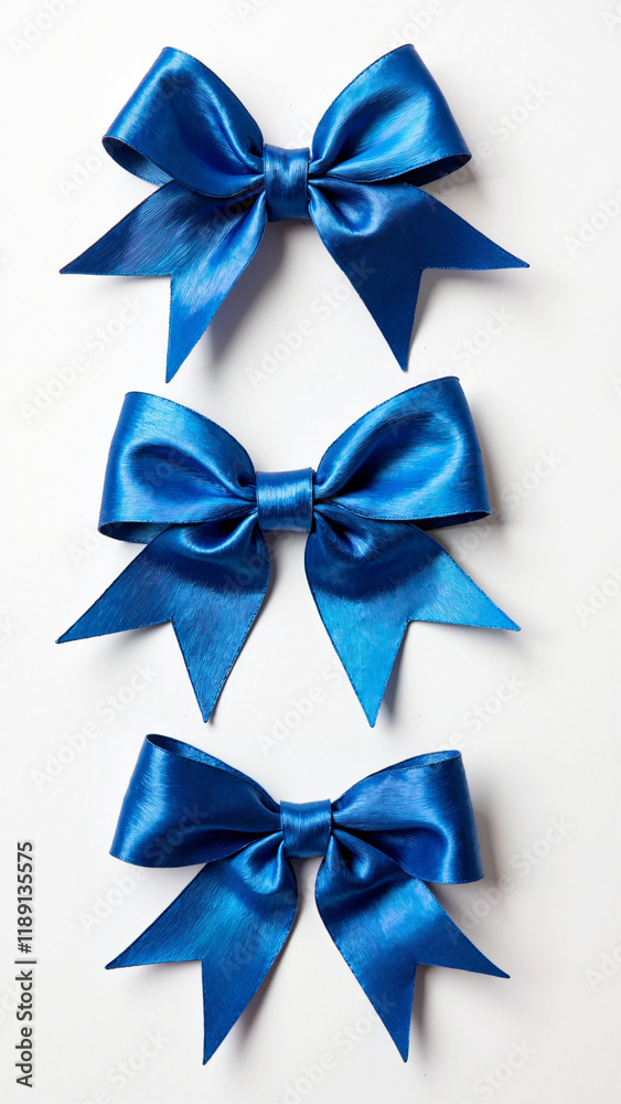 Hand-Painted Blue Bows: Elegant Isolated Stock Photo for Fashion, Accessories, and Gift Industry Marketing Hand-Painted Blue Bows: Elegant Isolated Stock Photo for Fashion, Accessories, and Gift Industry Marketing