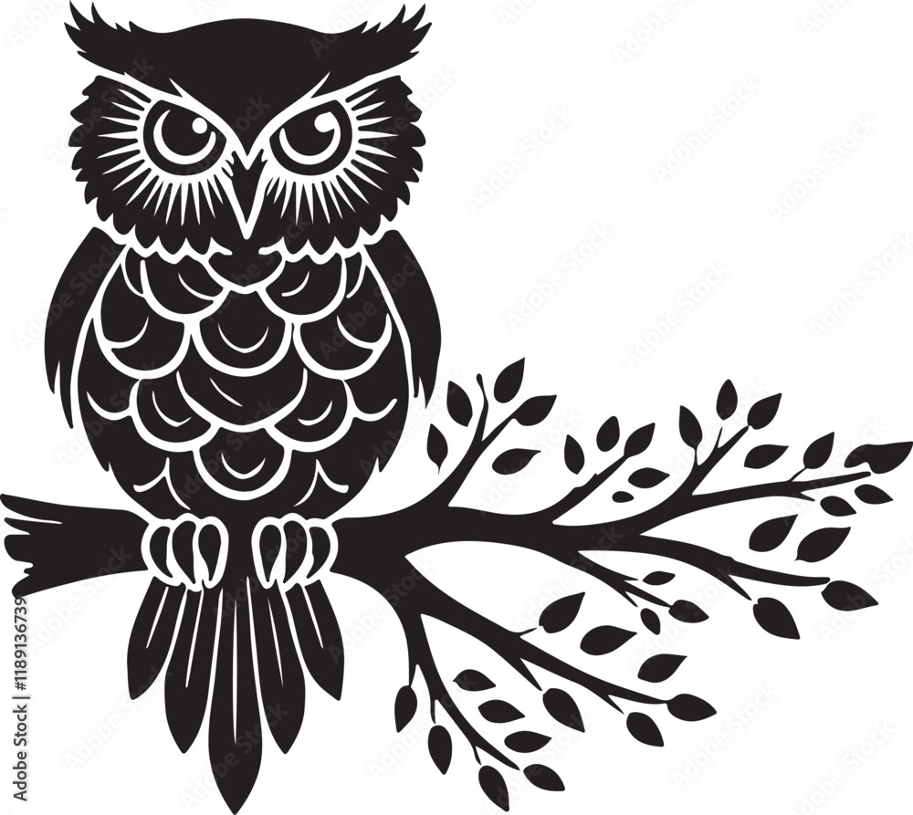 Obraz premium owl on tree