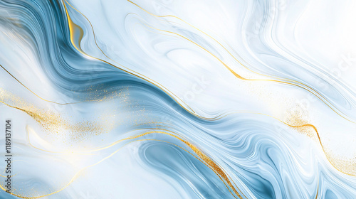 abstract background wave curve blue white nad gold