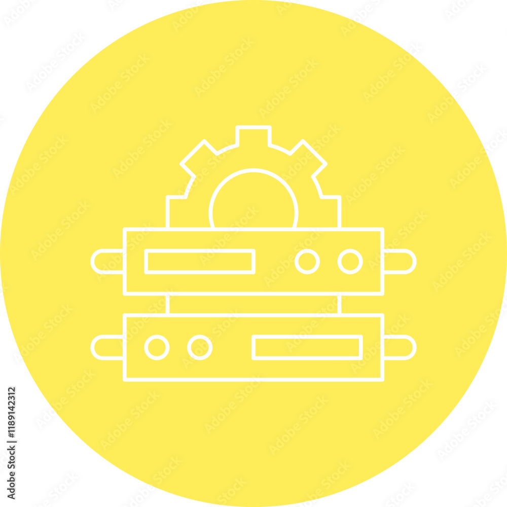 Server Connection Settings icon single vector illustration Server Connection Settings icon single vector illustration