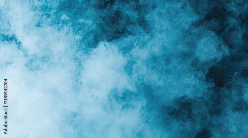 Fototapeta premium A swirling mist of blue and white, creating an ethereal atmosphere with soft textures and a dreamlike quality.