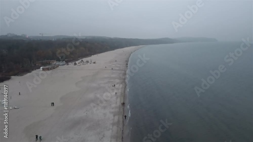 Autumn Aerial View of Scenic Coastal Landscape