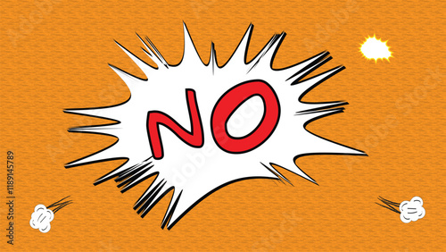 Comic Text Effect 'No'
