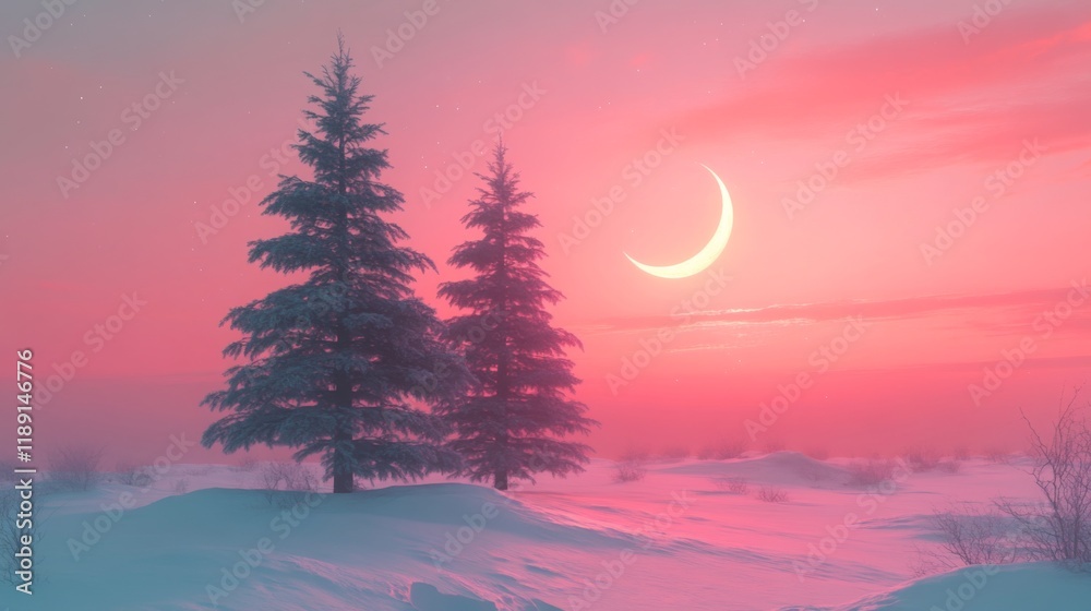 Fototapeta premium Enchanting Winter Sunset