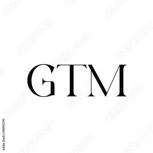 GTM text-based logo initials created for versatile corporate and business branding provided in high-quality vector format
 photo