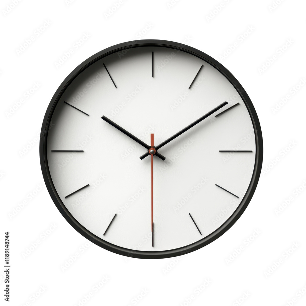 Modern Minimalist Wall Clock with Simple Design and Black Frame Modern Minimalist Wall Clock with Simple Design and Black Frame