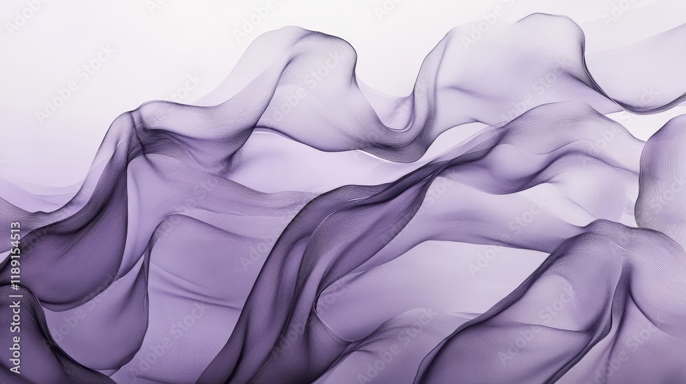 Obraz premium Serene Abstract Art in Cool Gray and Dusty Lavender with Minimalist Texture