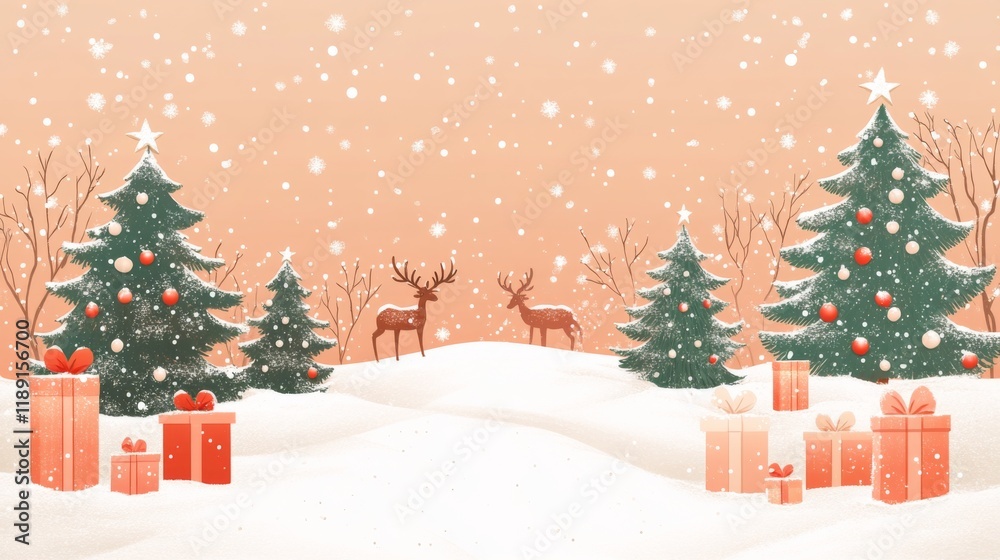 Obraz premium Christmas Wonderland Scene