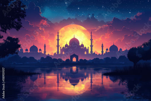 A Futuristic City Skyline W...