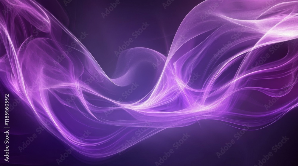 Naklejka premium Ethereal Purple Waves