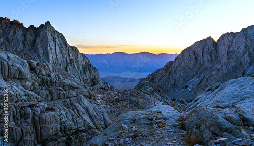 Sunrise Through the Granite Passages of Mount Whitney