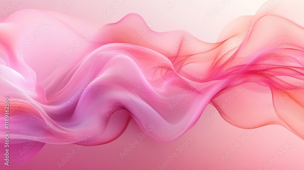 Flowing Pink Abstract Waves