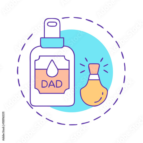 dad s favorite cologne vector icon, dad s favorite cologne vector illustration - simple illustration of dad s favorite cologne, perfect for logos,and dad s favorite cologne -themed designs.