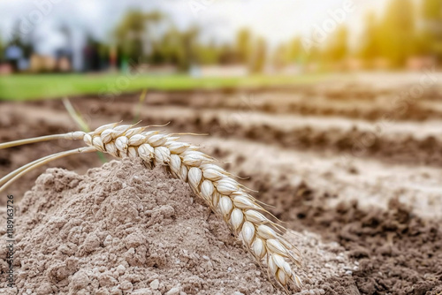 Golden light shining on tall grass in a field