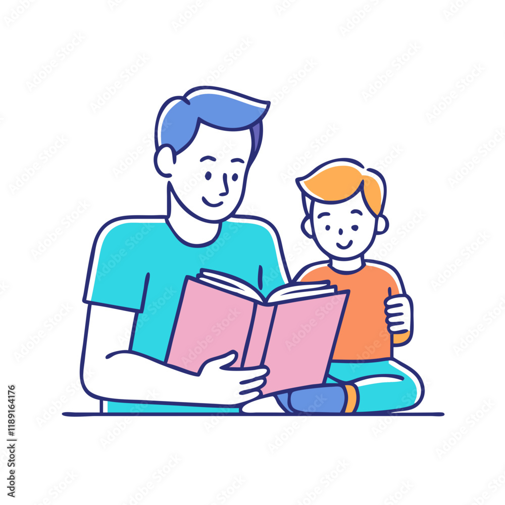 father and child reading vector icon, father and child reading vector illustration - simple illustration of father and child reading, perfect for logos,and father and child reading -themed designs. father and child reading vector icon, father and child reading vector illustration - simple illustration of father and child reading, perfect for logos,and father and child reading -themed designs.