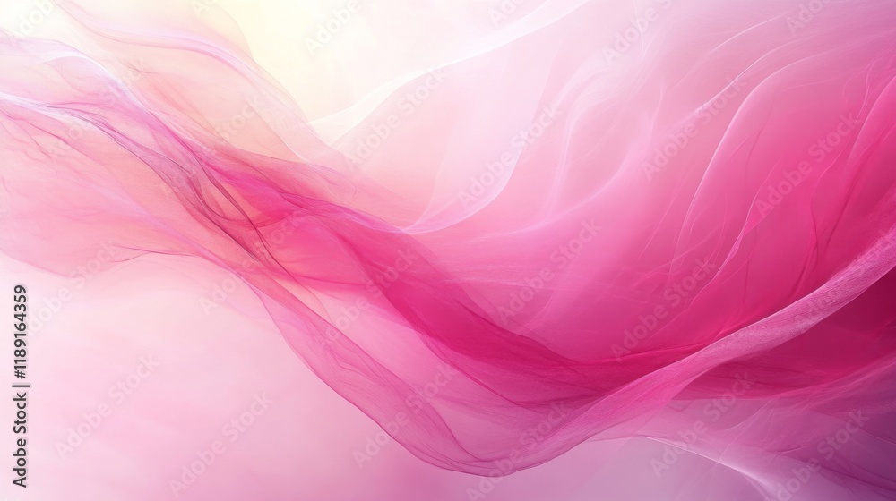 Fototapeta premium Abstract Flowing Pink Waves