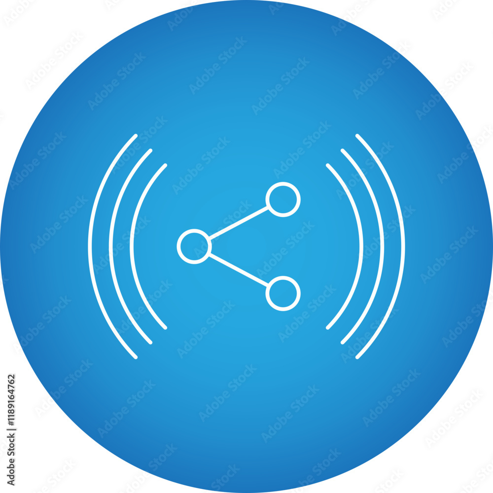 Shared Signals icon single vector illustration Shared Signals icon single vector illustration
