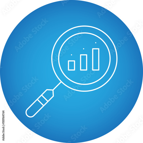 Search Stats icon single vector illustration