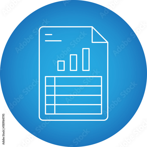 Stats Document icon single vector illustration