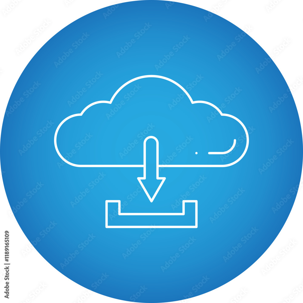 Cloud Input icon single vector illustration Cloud Input icon single vector illustration
