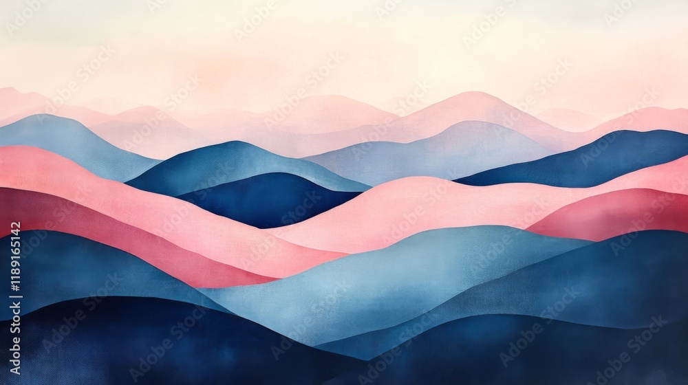 Naklejka premium Abstract Colorful Mountains