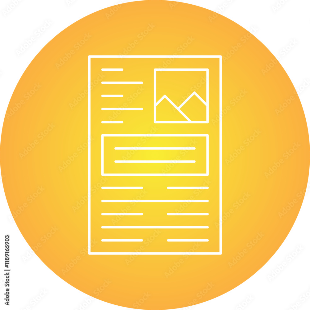 Images and Text on Page icon single vector illustration Images and Text on Page icon single vector illustration
