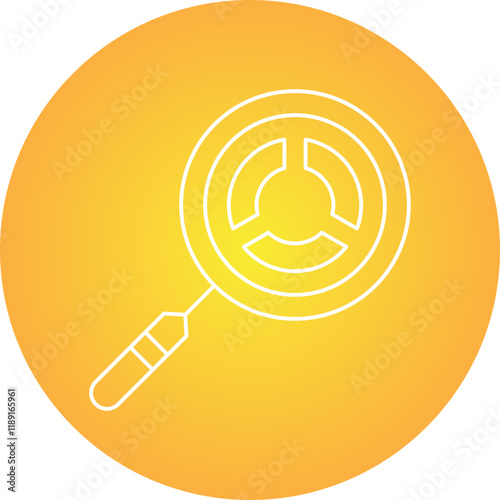Search Chart icon single vector illustration