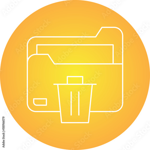 Trash Document icon single vector illustration