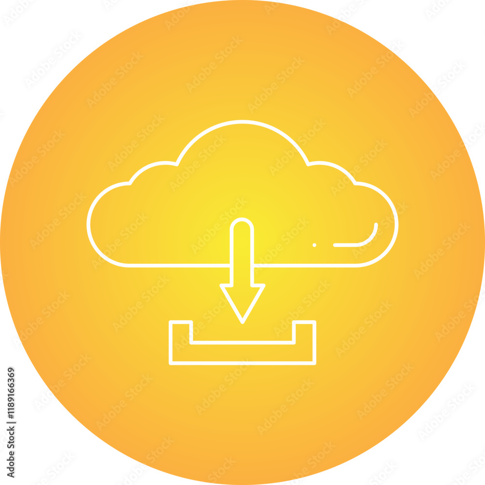 Cloud Input icon single vector illustration Cloud Input icon single vector illustration