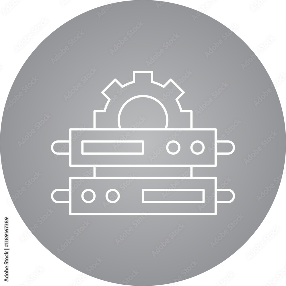 Server Connection Settings icon single vector illustration Server Connection Settings icon single vector illustration