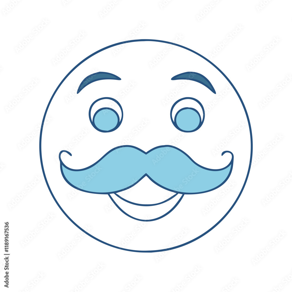 happy face with mustache vector icon, happy face with mustache vector illustration - simple illustration of happy face with mustache, perfect for logos,and happy face with mustache -themed designs. happy face with mustache vector icon, happy face with mustache vector illustration - simple illustration of happy face with mustache, perfect for logos,and happy face with mustache -themed designs.