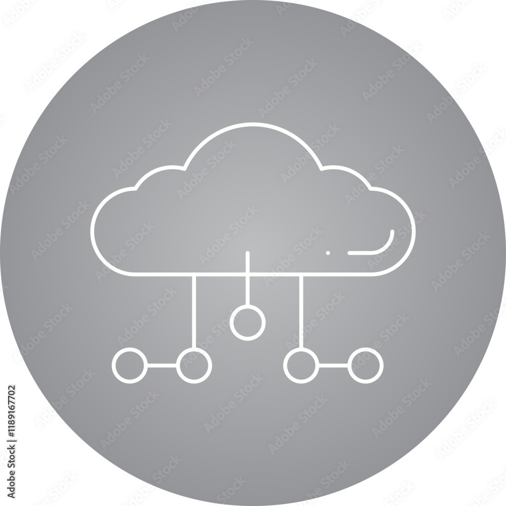 Cloud Network icon single vector illustration Cloud Network icon single vector illustration