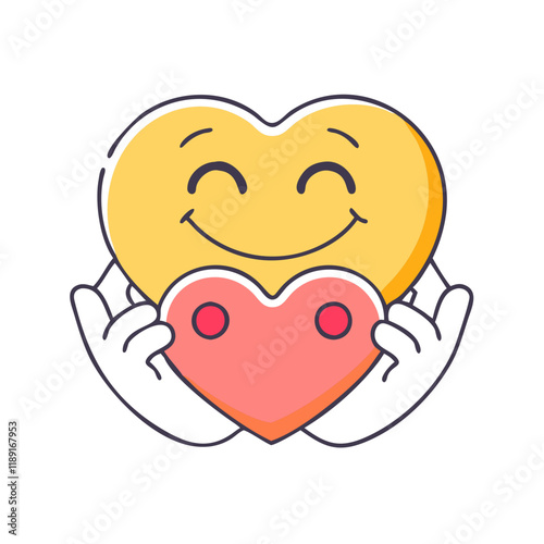 heartwarming smile vector icon, heartwarming smile vector illustration - simple illustration of heartwarming smile, perfect for logos,and heartwarming smile -themed designs.
