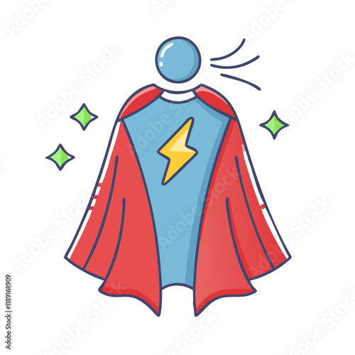 superhero cape vector icon, superhero cape vector illustration - simple illustration of superhero cape, perfect for logos,and superhero cape -themed designs.